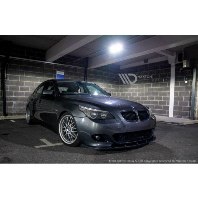 Spoiler / Χειλάκι εμπρός προφυλακτήρα Maxton Design BMW 5 E60 M-PACK Carbon Look - (BM-5-60F-MPACK-FD1C)