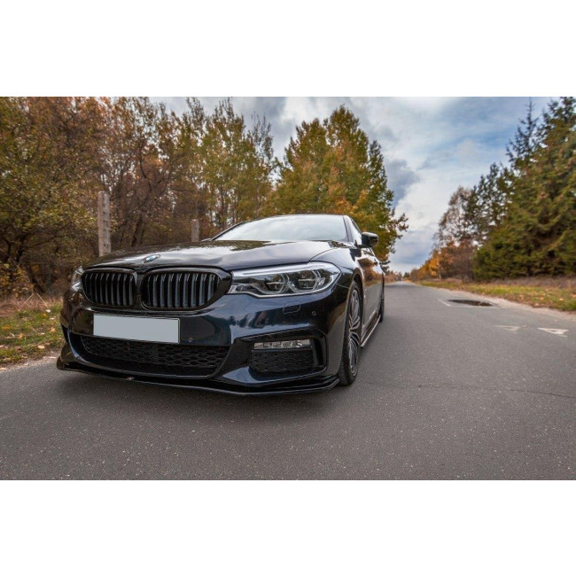 Spoiler / Χειλάκι εμπρός προφυλακτήρα Maxton Design BMW 5 G30/ G31 M-Pack Carbon Look - (BM-5-G30-MPACK-FD2C)