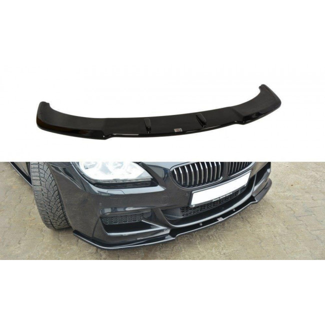 Spoiler / Χειλάκι εμπρός προφυλακτήρα Maxton Design BMW 6 Gran COUPE MPACK Μαύρο Σαγρέ - (BM-6-06-GC-M-PACK-FD1T)