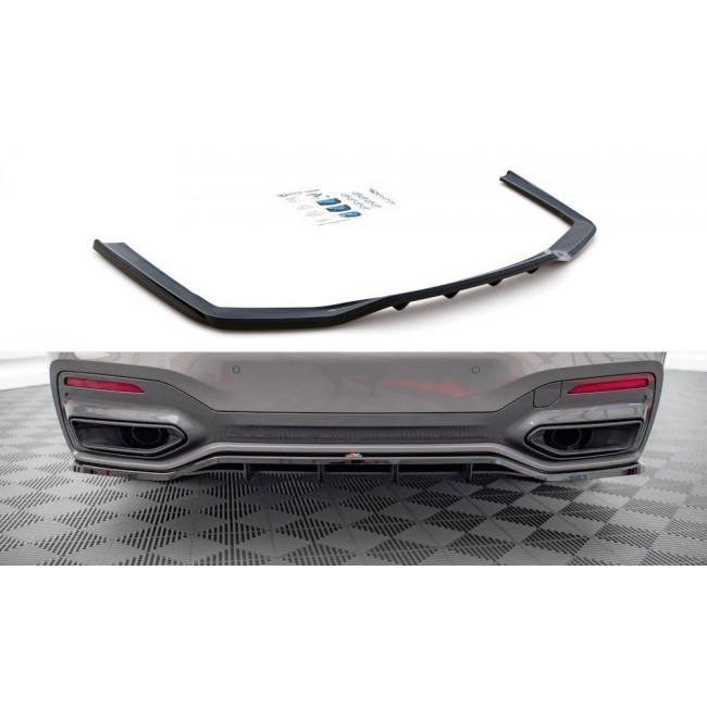 Splitter / Διαχύτης Πίσω Προφυλακτήρα Maxton Design (με Κάθετες Μπάρες) BMW 7 M-Pack G11 Facelift - Μαύρο Γυαλιστερό - (BM-7-11F-MPACK-RD1G+RD2G)