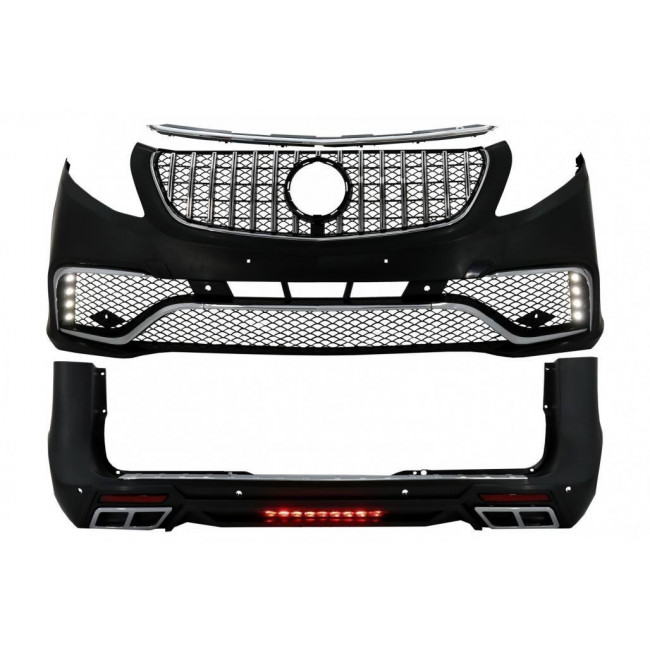 Body Kit Mercedes V-Class W447 (2014-Up) Με Μάσκα Και Κάλυμμα Πορτ Μπαγκάζ - 2 Τμχ. - (CBMBW447AMGSK)