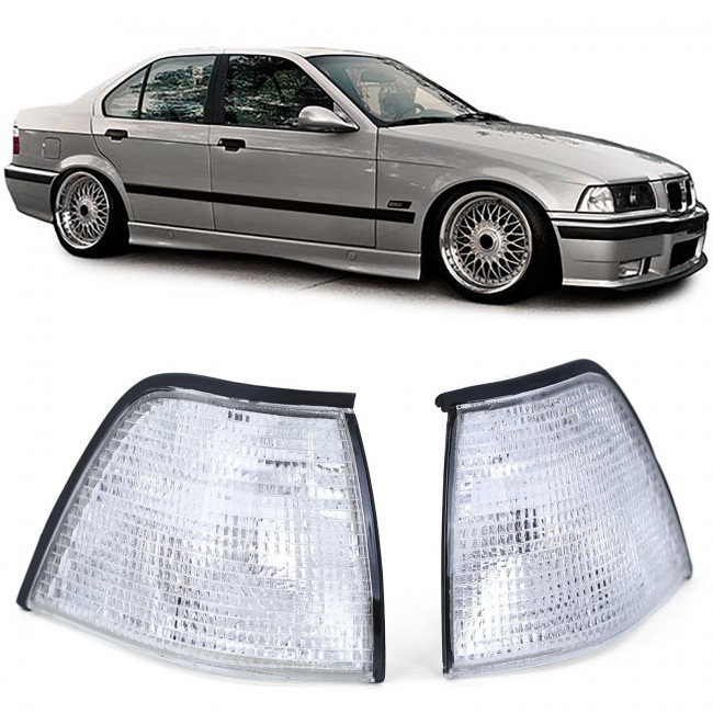 Φλας Εμπρός BMW Σειρά 3 (E36) - Sedan & Compact - Λευκά - 2 Tμχ. - (27522)
