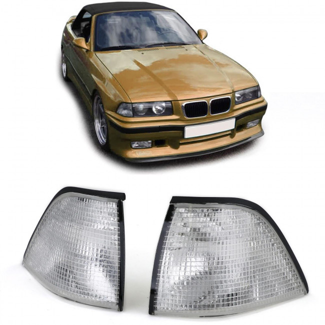 Φλας Εμπρός BMW E36 Coupe & Cabrio - Λευκά - 2 Tμχ. - (37506)