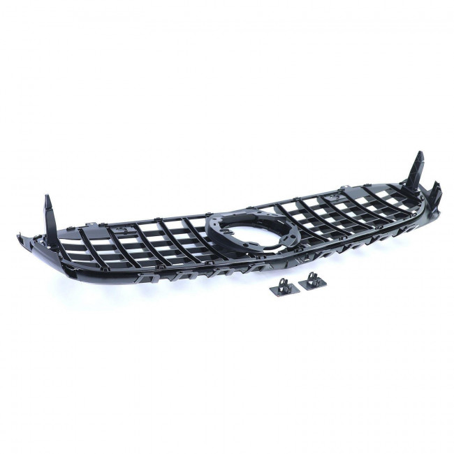 Sport Grill / Μάσκα Mercedes A-Class W177 Hatchback / V177 Sedan (2018-2024) - χωρίς Θέση Μπροστινής Κάμερας - με Θέση για PDC - Μαύρο Γυαλιστερό (41100)