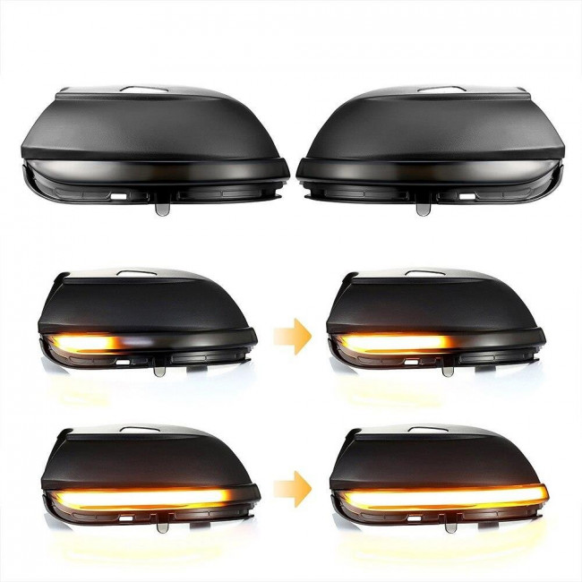 Dynamic Led Φλας Καπάκια Καθρέπτη VW Scirocco / Passat B7 & CC / Eos - 2 Τμχ. - (DYB-VW-05-B)