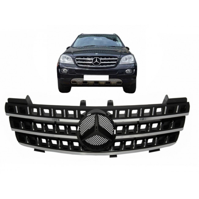 Μάσκα / Sport Grill Mercedes ML W164 (2005-2008) Black Chrome - 1 Τεμ. - (1691540)