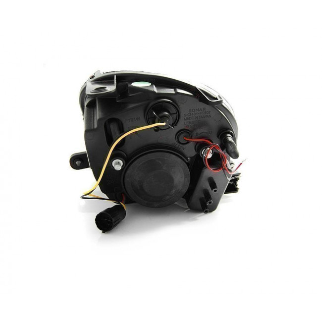 Μπροστινά Φανάρια DRL look LED Fiat 500 (07-15) - Chrome - 2 Τμχ. - (FKFSFI010023)