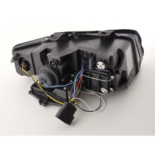 Μπροστινά Φανάρια Dayline με Φώτα Ημέρας και DRL Audi Α4 B6 Type 8Ε (2001-2004) - Χωρίς Ρυθμιστή - Μαύρα - 2 Τμχ. (FKFSAI010069)