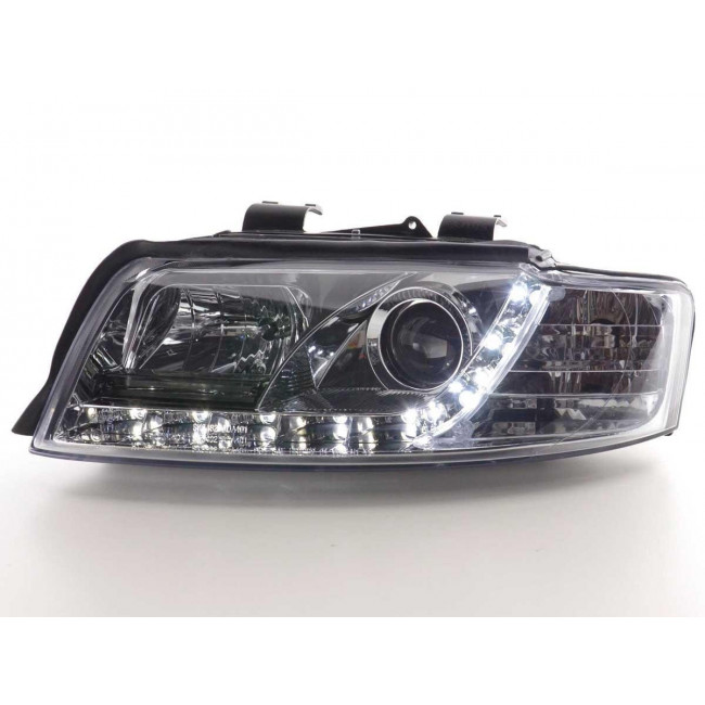 Μπροστινά Φανάρια Dayline με Φώτα Ημέρας Audi Α4 B6 Type 8Ε (2001-2004) - Χωρίς Ρυθμιστή - Χρώμιο - 2 Τμχ. (FKFSAI9017)