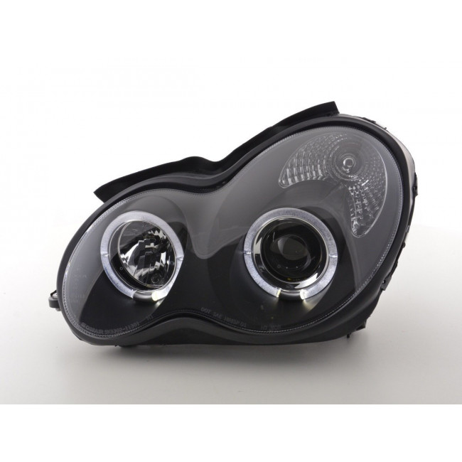 Φανάρια Εμπρός Angel Eyes Mercedes CLK (W203) - Sedan - (2000-2007) - Φιμέ - 2 Τμχ.
