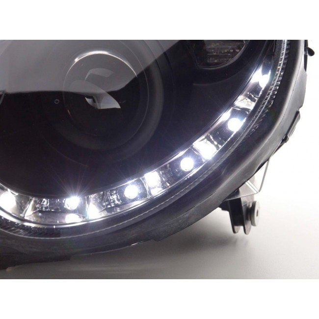 Φανάρια Εμπρός DRL LED Mercedes CLK (W209) - (2003-2009) - Φιμέ - 2 Τμχ.