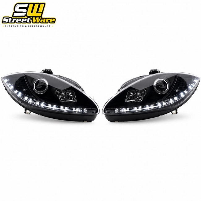 Φώτα Ημέρας Μπροστινά Φανάρια LED Seat Leon (1P) / Altea - Facelift (2009-2012) - Μαύρο - 2 Τεμ.