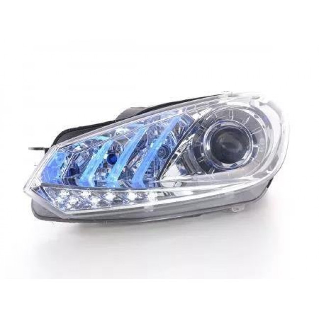 Σετ Προβολείς Εμπρός Με Φως Ημέρας LED TFL - VW Golf 6 Τύπου 1Κ 08 - Χρώμιο - 2 Τμχ. - (FKFSVW010097)