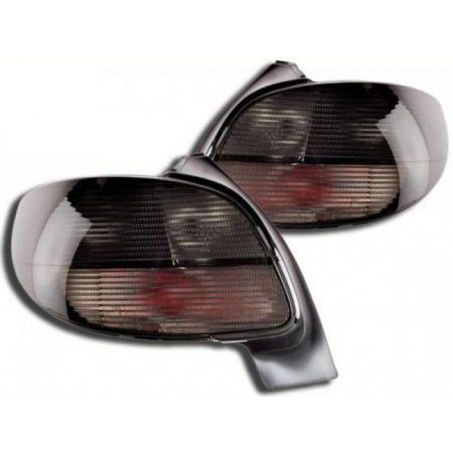 Πίσω Φανάρια Peugeot 206 Μαύρο - 2 Τμχ.