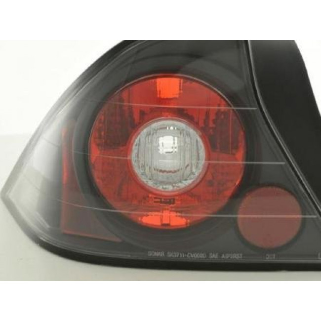 Πίσω Φανάρια Honda Civic 2-Πορτό Μαύρο - 2 Τμχ.