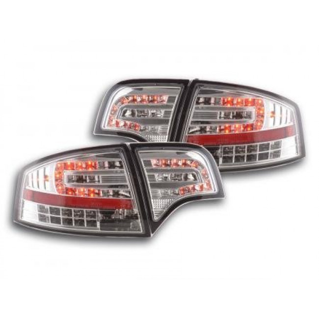 Πίσω Φανάρια LED Audi A4 Sedan 8E Χρώμιο - 2 Τμχ.