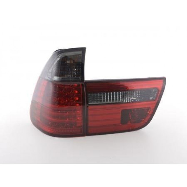 Πίσω Φανάρια LED BMW X5 E53 Μαύρο - Κόκκινο (1998 - 2002) - 2 Τμχ.