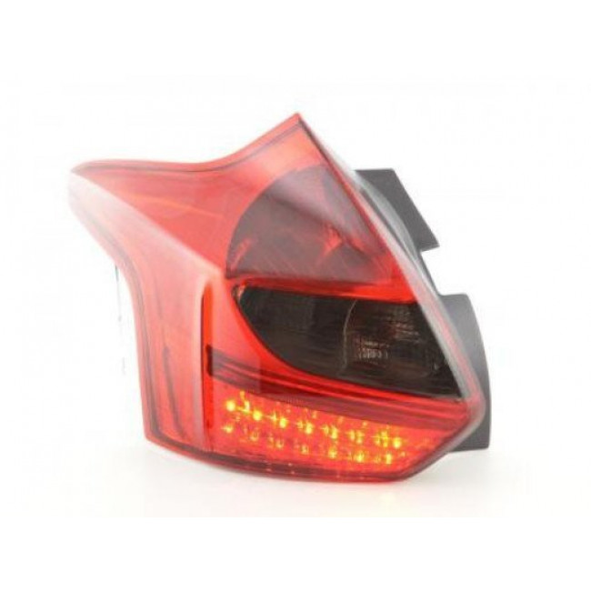 Πίσω Φανάρια LED Ford Focus 3 Hatchback Μαύρο Κόκκινο - 2 Τμχ.