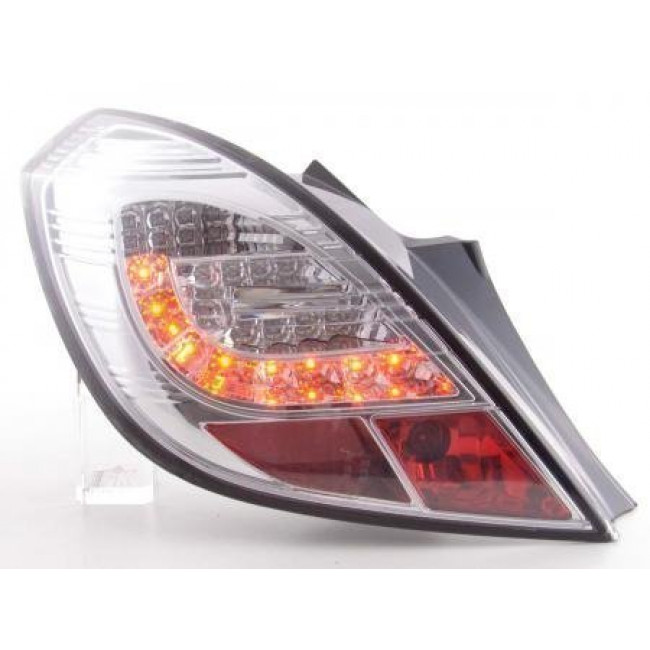 Πίσω Φανάρια LED Opel Corsa D (3-Πορτό) - Χρώμιο - 2 Τμχ.