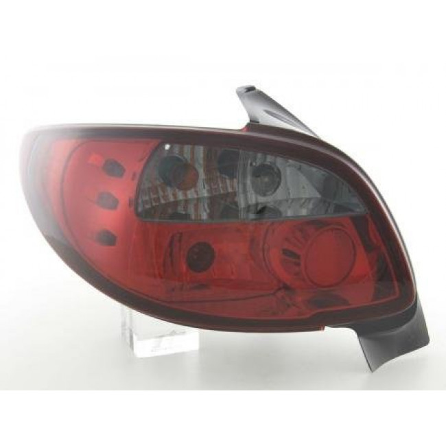 Πίσω Φανάρια LED Peugeot 206 Τύπου 2 Μαύρο Κόκκινο - 2 Τμχ.
