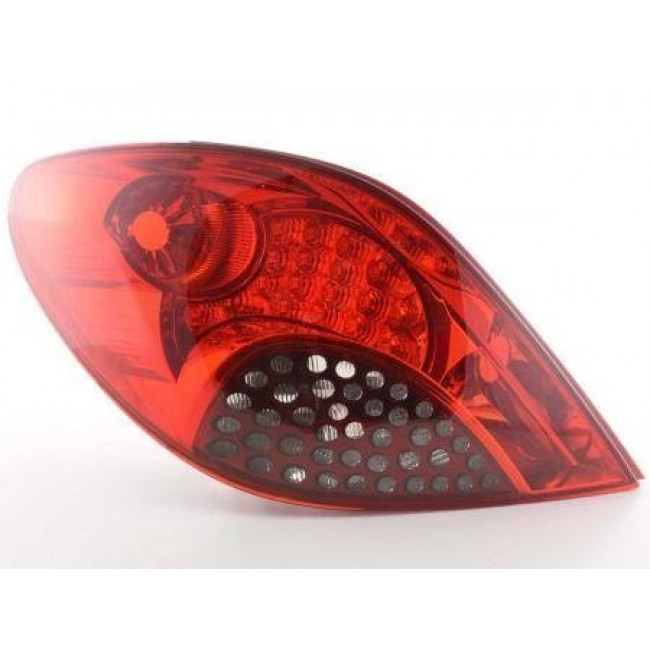 Πίσω Φανάρια LED Peugeot 207 Μαύρο Κόκκινο - 2 Τμχ.
