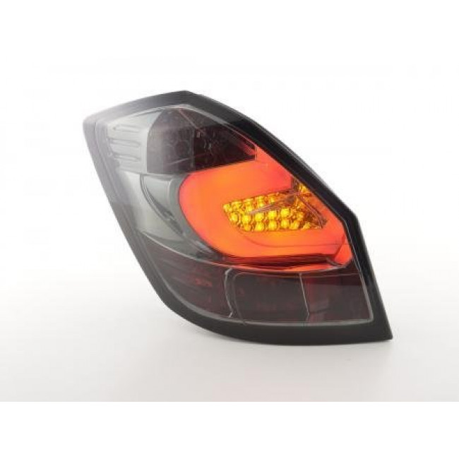 Πίσω Φανάρια LED Skoda Fabia 5-Πορτό Μαύρο - 2 Τμχ.