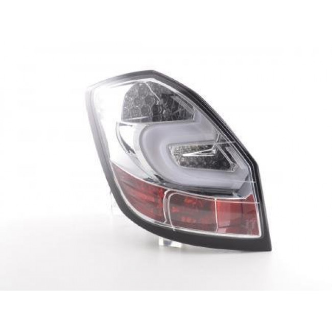 Πίσω Φανάρια LED Skoda Fabia 5J 5-Πορτό Χρώμιο - 2 Τμχ.