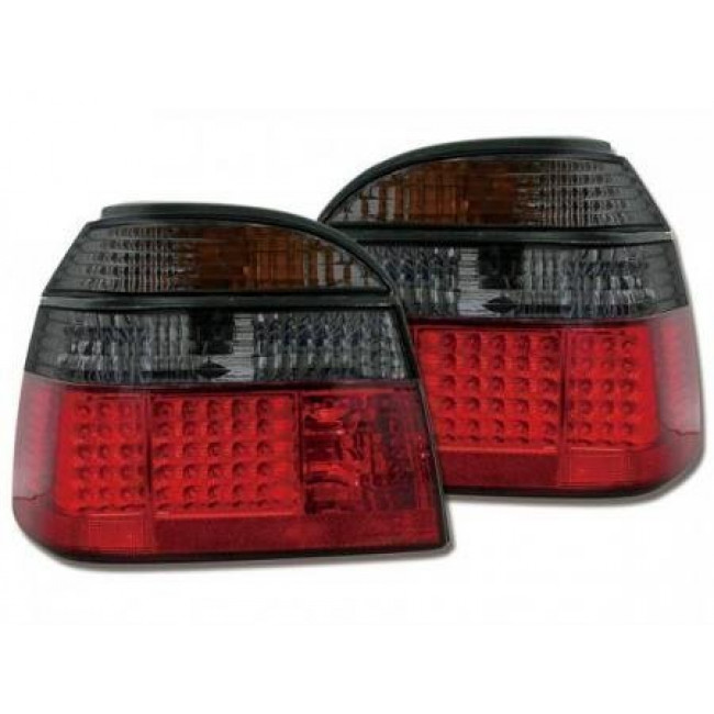 Πίσω Φανάρια LED VW Golf 3 1HXO Μαύρο Κόκκινο - 2 Τμχ.