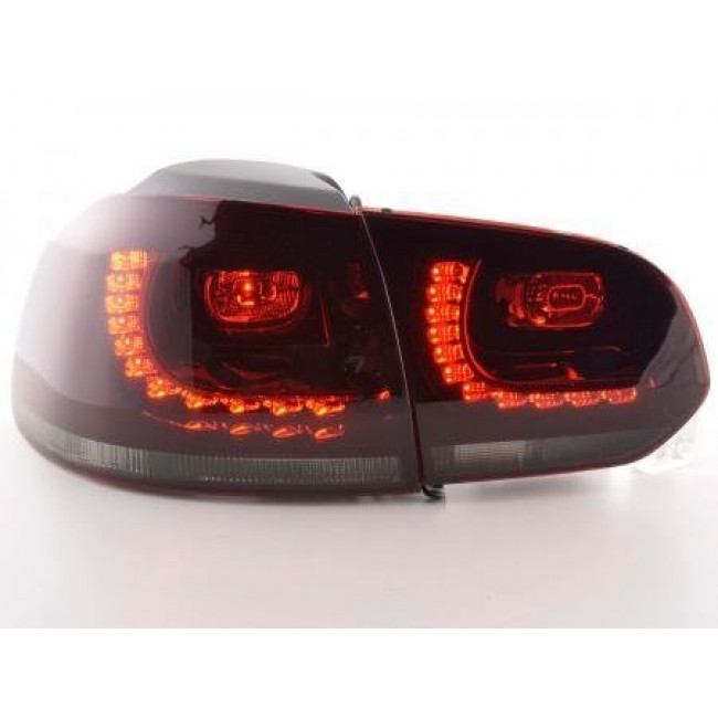 Πίσω Φανάρια LED VW Golf 6 1K GTI Look Μαύρο Κόκκινο - 2 Τμχ.