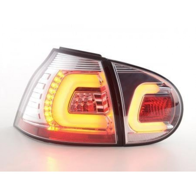 Πίσω Φανάρια LED VW Golf 5 - Χρώμιο - 2 Τμχ.
