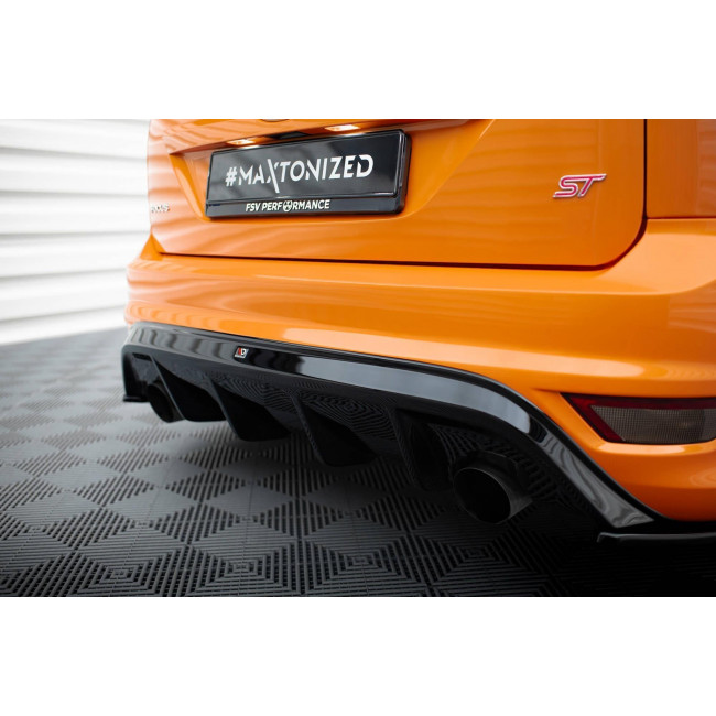 Splitter / Διαχύτης Πίσω Προφυλακτήρα Maxton Design Ford Focus ST Mk2 - Facelift (2008-2011) - Μαύρο Γυαλιστερό - (FO-FO-2F-ST-RS1G)