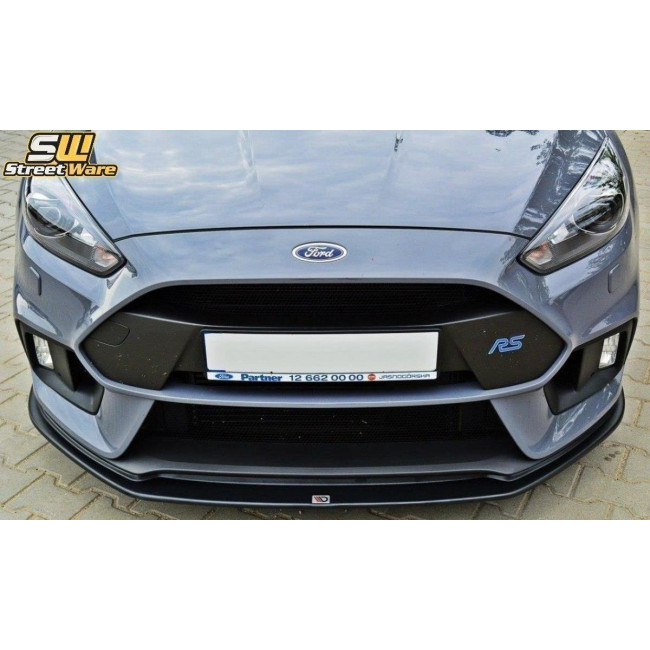 Spoiler / Χειλάκι εμπρός προφυλακτήρα Maxton Design Ford Focus RS Mk3 Μαύρο Γυαλιστερό - (FO-FO-3-RS-FD3G)