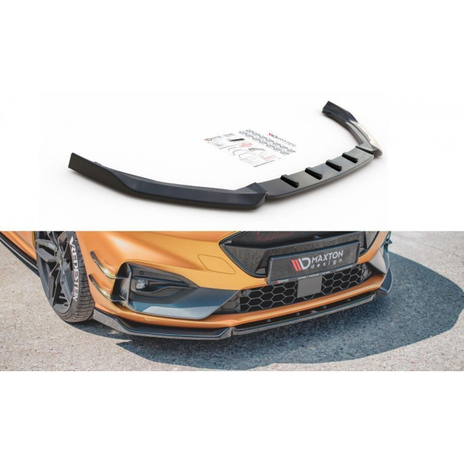 Spoiler / Χειλάκι εμπρός προφυλακτήρα Maxton Design Ford Focus ST / ST-Line Mk4 Μαύρο Γυαλιστερό - (FO-FO-4-ST-FD1G)