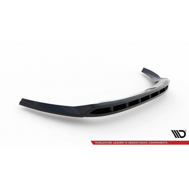 Spoiler / Χειλάκι Εμπρός Προφυλακτήρα Maxton Design Ford Transit Custom Mk1  Pre FL (2012-2017) -  Μαύρο Γυαλιστερό - (FO-TRC-1F-FD1G+FD1RG)