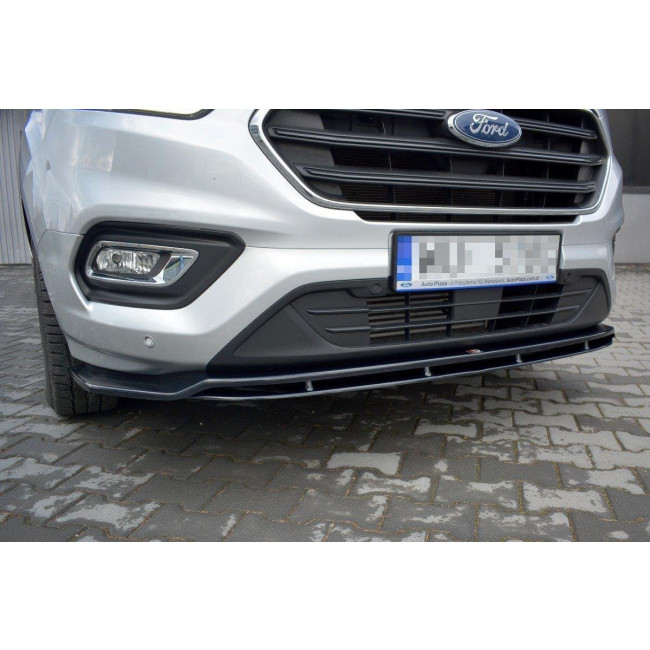 Spoiler / Χειλάκι εμπρός προφυλακτήρα Maxton Design Ford Transit Custom Mk.1 FL Carbon Look - (FO-TRC-1F-FD1C+FD1RC)
