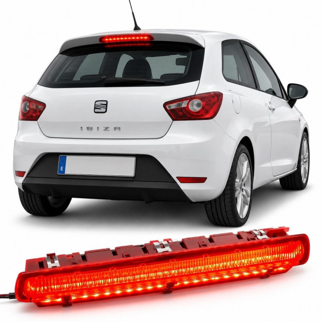 Τρίτο Στόπ (3ο) Φανάρι Aftermarket Seat Ibiza Mk4 6J / 6P (2008-2017), Leon 1P1 (2005-2013) - Κόκκινο (6J0945097B, 6J0945097A)