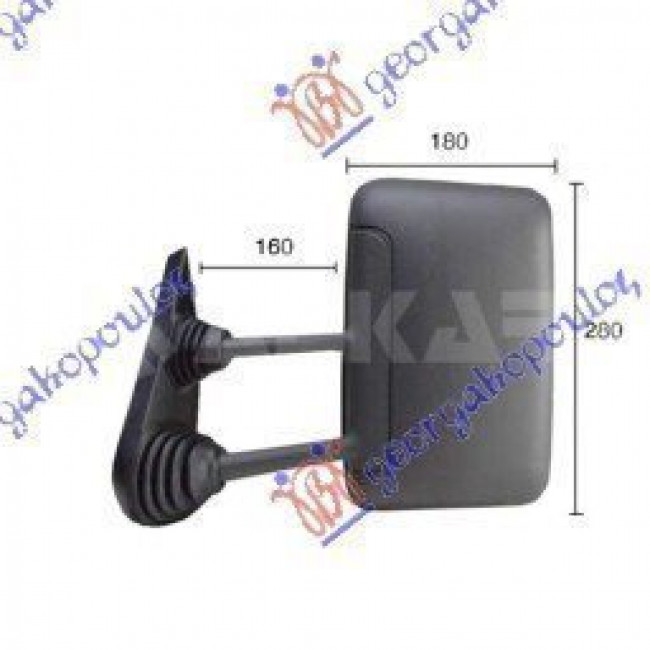 Καθρέφτης Μηχανικός Χειροκίνητος ΜΑΚΡΥ Μπράτσο Αριστερό για IVECO DAILY 90-00 (93936854)