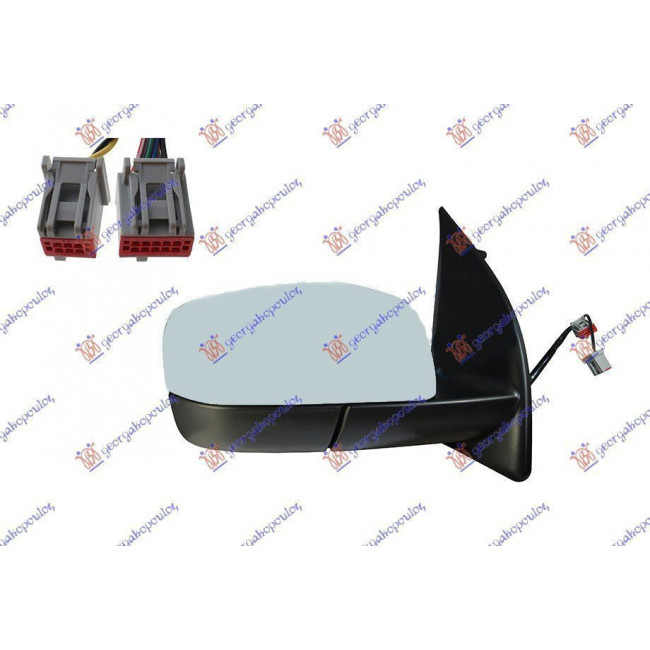 Καθρέφτης Ηλεκτρικός Θερμαινόμενος Ανακλυώμενος Βαφόμενος (με Φώς Ασφαλείας) (7 PIN) (Α Ποιότητα) 11- Δεξί για LAND ROVER FREELANDER 07-14 (LR023807)