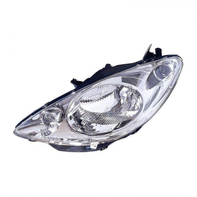 Φανάρι Εμπρός Αριστερό Χρώμιο για Peugeot 1007 (05-09) - Με Μοτέρ - (DEPO) - (622849)