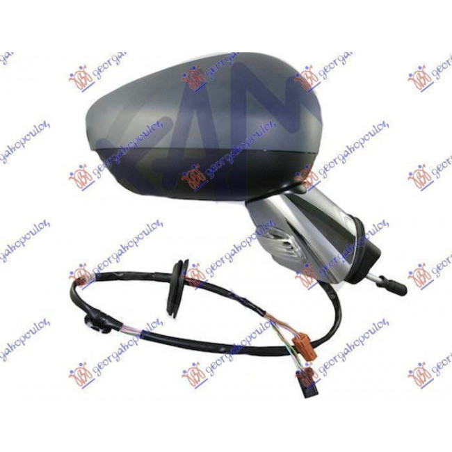 Καθρέφτης Ηλεκτρικός Θερμαινόμενος Ανακλυώμενος Βαφόμενος (Με Φλάς) ΧΡ. ΒΑΣΗ+ΑΙΣΘ. (CONVEX GLASS) Δεξί για CITROEN C3 10-13 CITROEN C3 13-16 CITROEN DS3 10-14 CITROEN DS3 14-16 DS DS3 16- (8154AW)