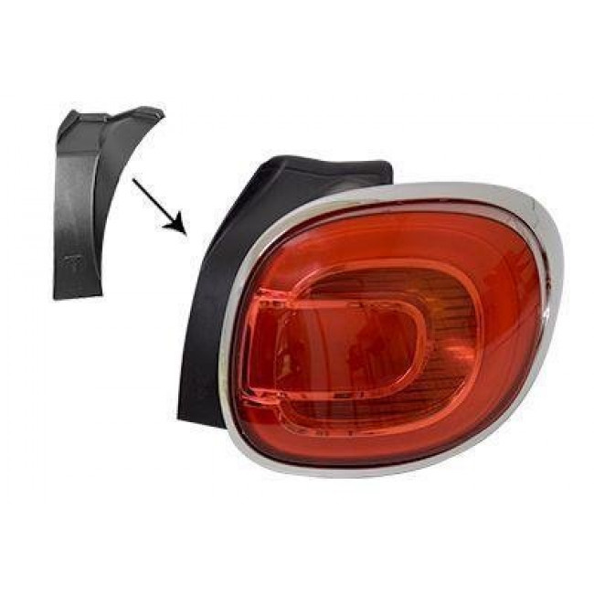 Φανάρι Πίσω (LIVING) (Γ) Δεξί για FIAT 500 L 12-17 FIAT 500 L 17- (51918105)