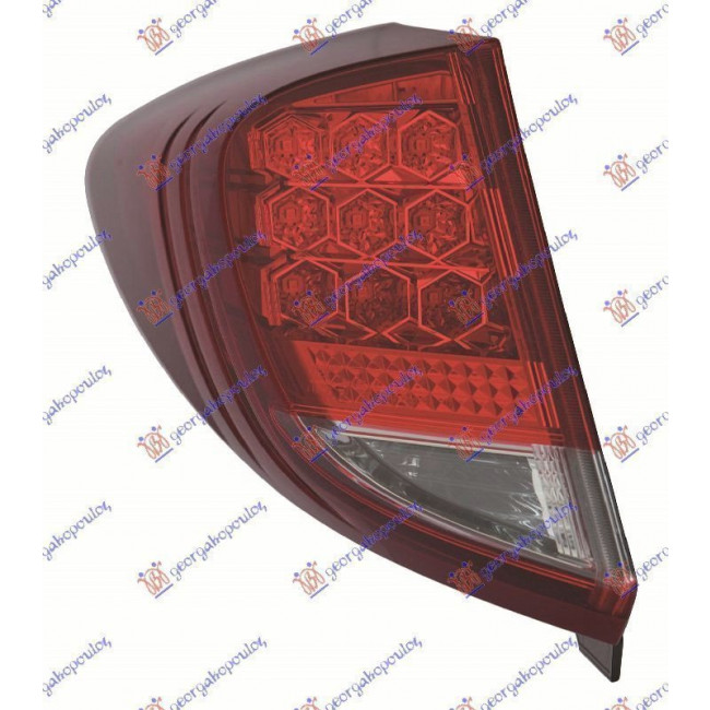 Φανάρι Πίσω Έξω LED 14- (E) Αριστερό για HONDA CIVIC H/B-L/B 12-16 (33550-TV0-E11)