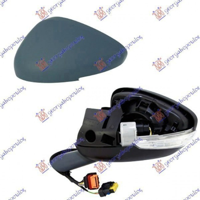 Καθρέφτης Ηλεκτρικός Θερμαινόμενος Ανακλυώμενος & ΜΝ. Βαφόμενος με Φλάς. & Φώς ΑΣΦ. 10H/8P+6H/6P (Α Ποιότητα) (CONVEX GLASS) Αριστερό για PEUGEOT 508 11-15 PEUGEOT 508 15-18 (8154SK)