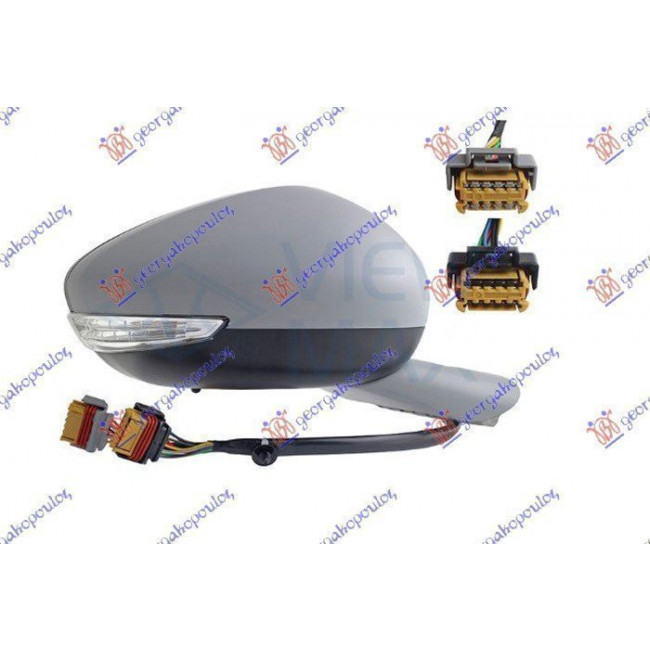 Καθρέφτης Ηλεκτρικός Θερμαινόμενος Ανακλυώμενος Βαφόμενος με Μνήμη (Με Φλάς LED & Φώς ΑΣΦ. & BLIS & ΑΙΣΘ.) 10H/10P+10H/8P (Α Ποιότητα) (CONVEX GLA Δεξί για PEUGEOT 508 15-18 (1612167080)