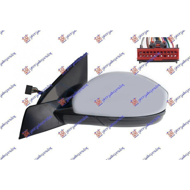 Καθρέφτης Ηλεκτρικός Θερμαινόμενος Βαφόμενος (με Φλάς & ΑΙΣΘΗ.) (8 PIN) (Α Ποιότητα) (CONVEX GLASS) Αριστερό για LAND ROVER DISCOVERY SPORT 14-19 (LR064019)