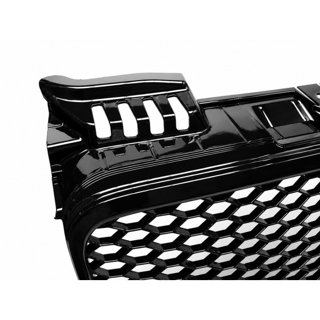 Μπροστινή Μάσκα / Grill Audi A4 - B7 - (2004-2007) - Με Βάση Πινακίδας - Χωρίς Βάση για Σήμα - Μαύρη Γυαλιστερή (GRAU51)