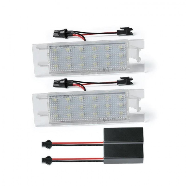 Led Φώτα Πινακίδας Alfa Romeo 147 / 156 / 159 / 166 / Spider / GT / Brera / Mito - 2 Τμχ. - (37399)