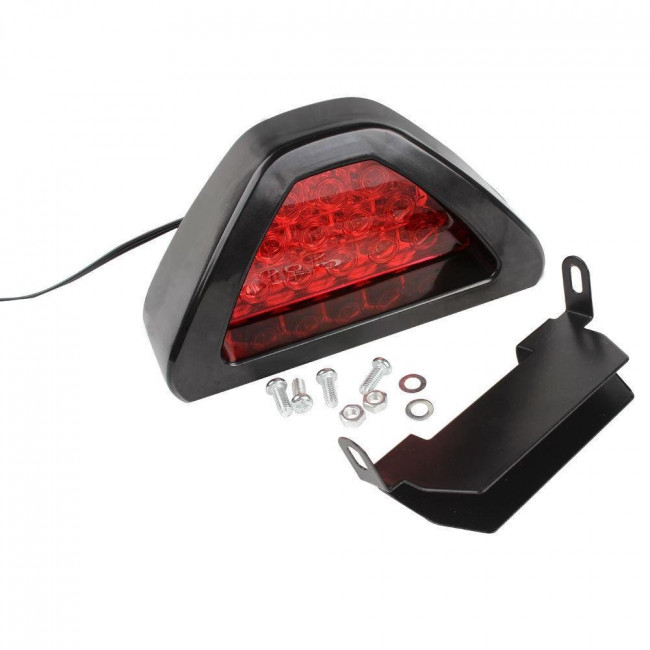 Πίσω Φως Σήματος Γενικής Χρήσης Φρένων F1 Style Triangle Sporty 12LED - Μαύρο - 1 Τμχ. - (GRP-6154562)