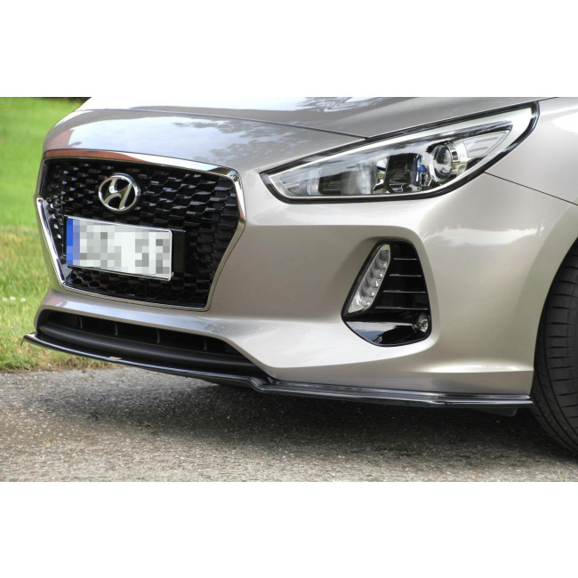 Spoiler / Χειλάκι Εμπρός Προφυλακτήρα Maxton Design Hyndai I30 - MK3 - Hatchback - Μαύρο Γυαλιστερό - (HY-I30-3-FD1G)
