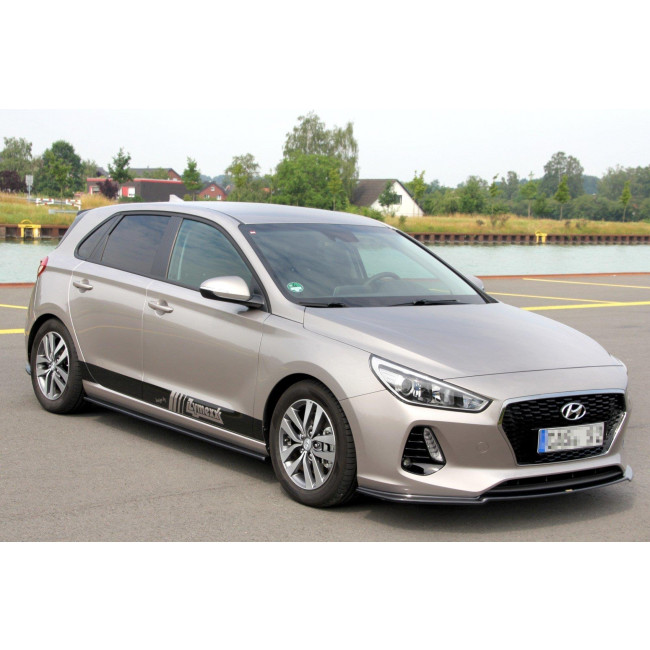 Spoiler / Χειλάκι Εμπρός Προφυλακτήρα Maxton Design Hyndai I30 - MK3 - Hatchback - Μαύρο Γυαλιστερό - (HY-I30-3-FD1G)